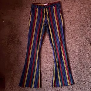 Mens 70s Jimi Hendrix Inspired Stripped Pants Madcap England